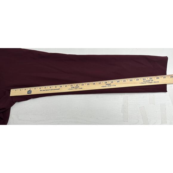 Theory Burgundy Red Dress Pants High Elastic Waist Stretch Business Workwear 6 - Picture 6 of 9